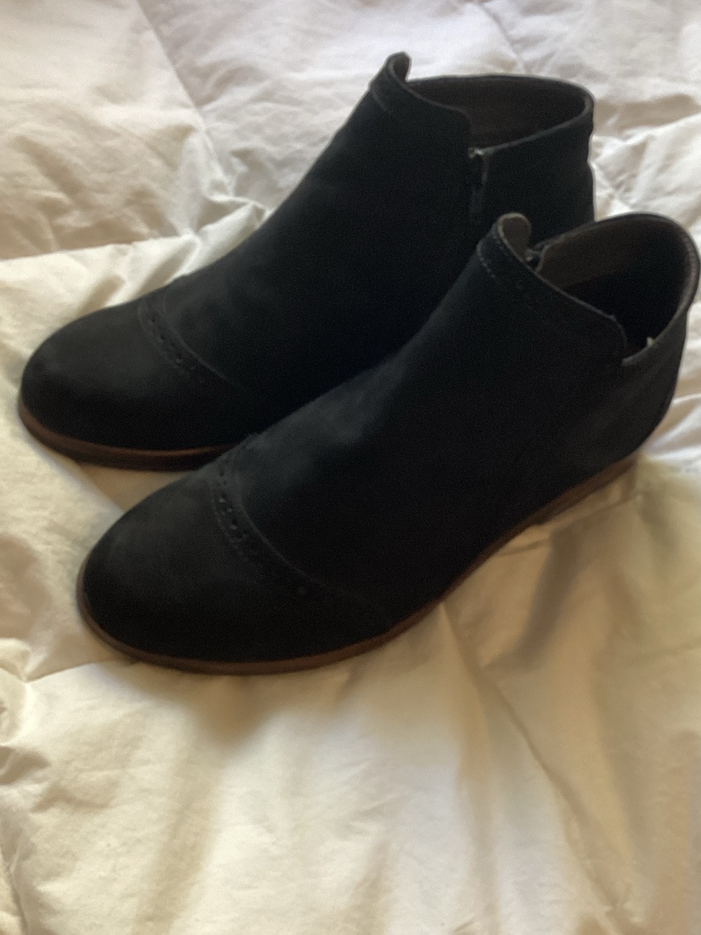 Naot Black Velvet Zip Ankle Boots